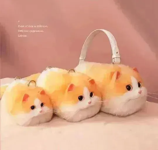 Realistic Handmade Cat Plush Handbag