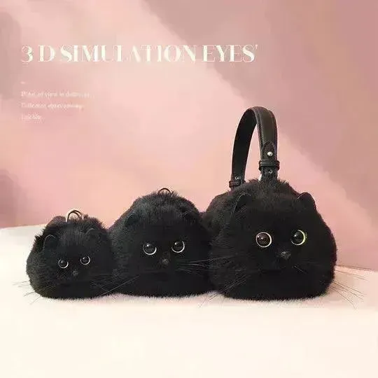 Realistic Handmade Cat Plush Handbag