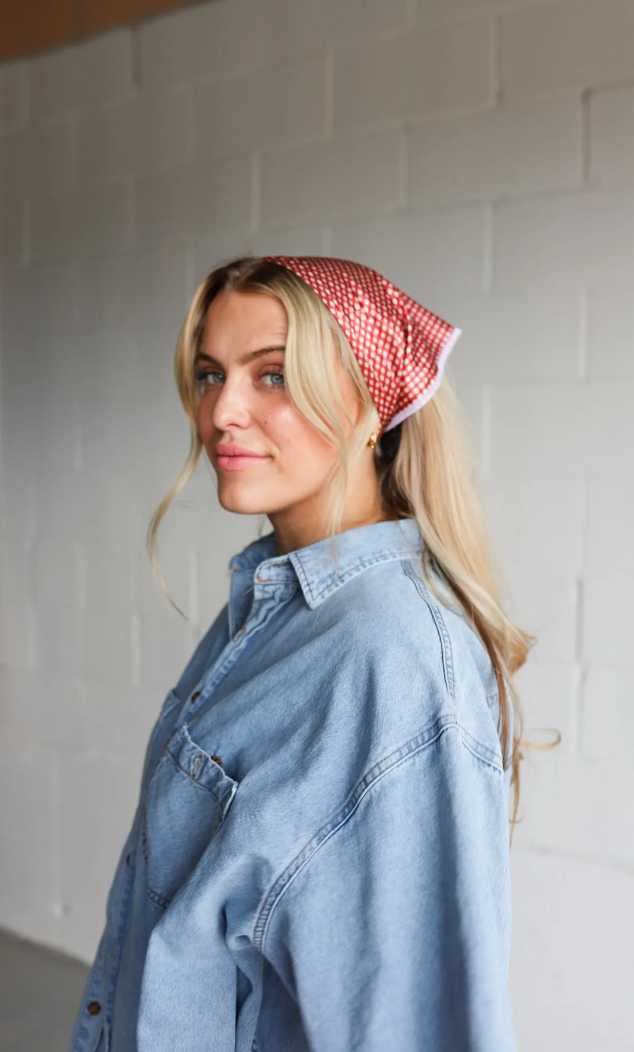 RED PLAID BANDANA
