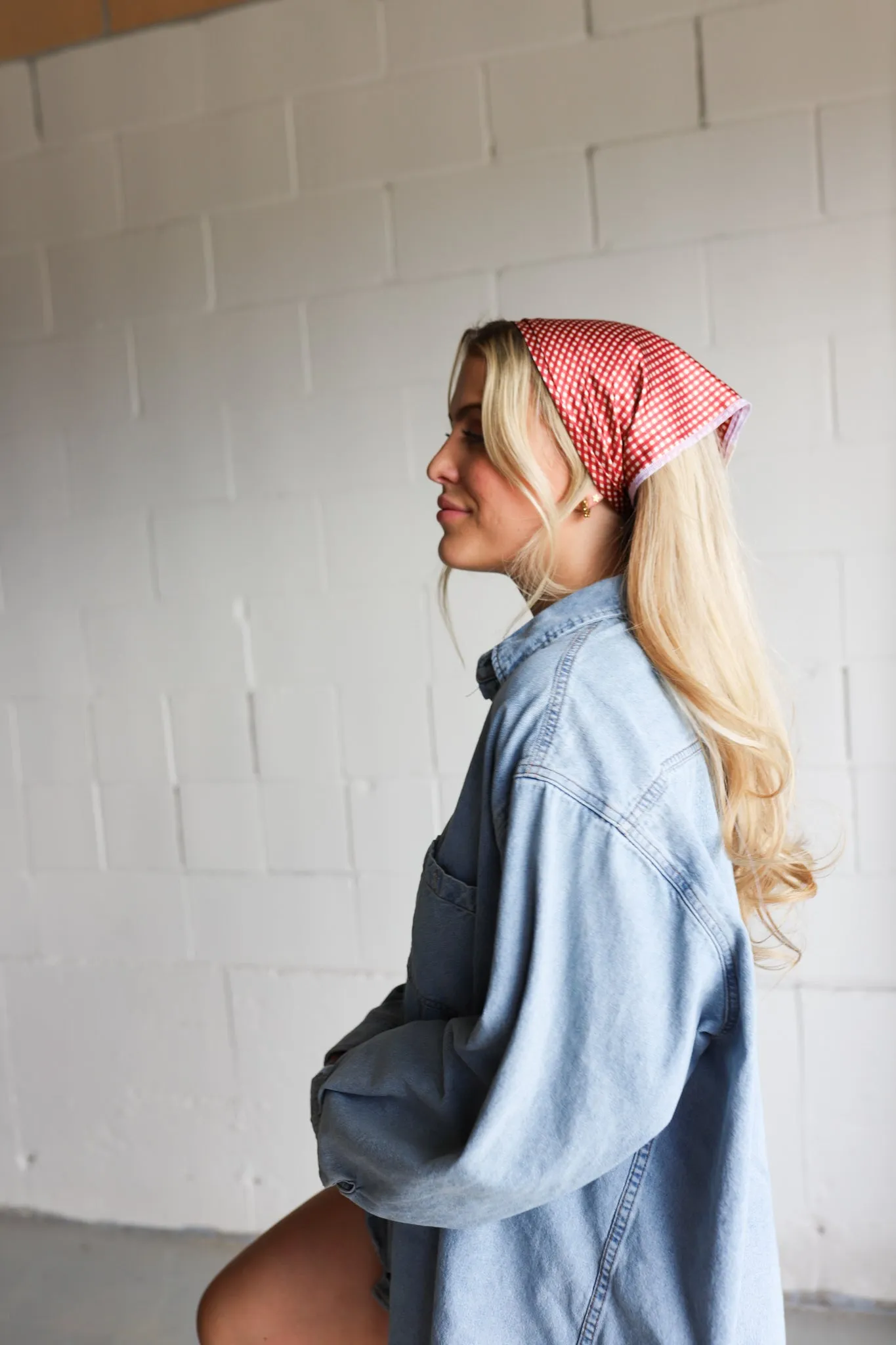 RED PLAID BANDANA