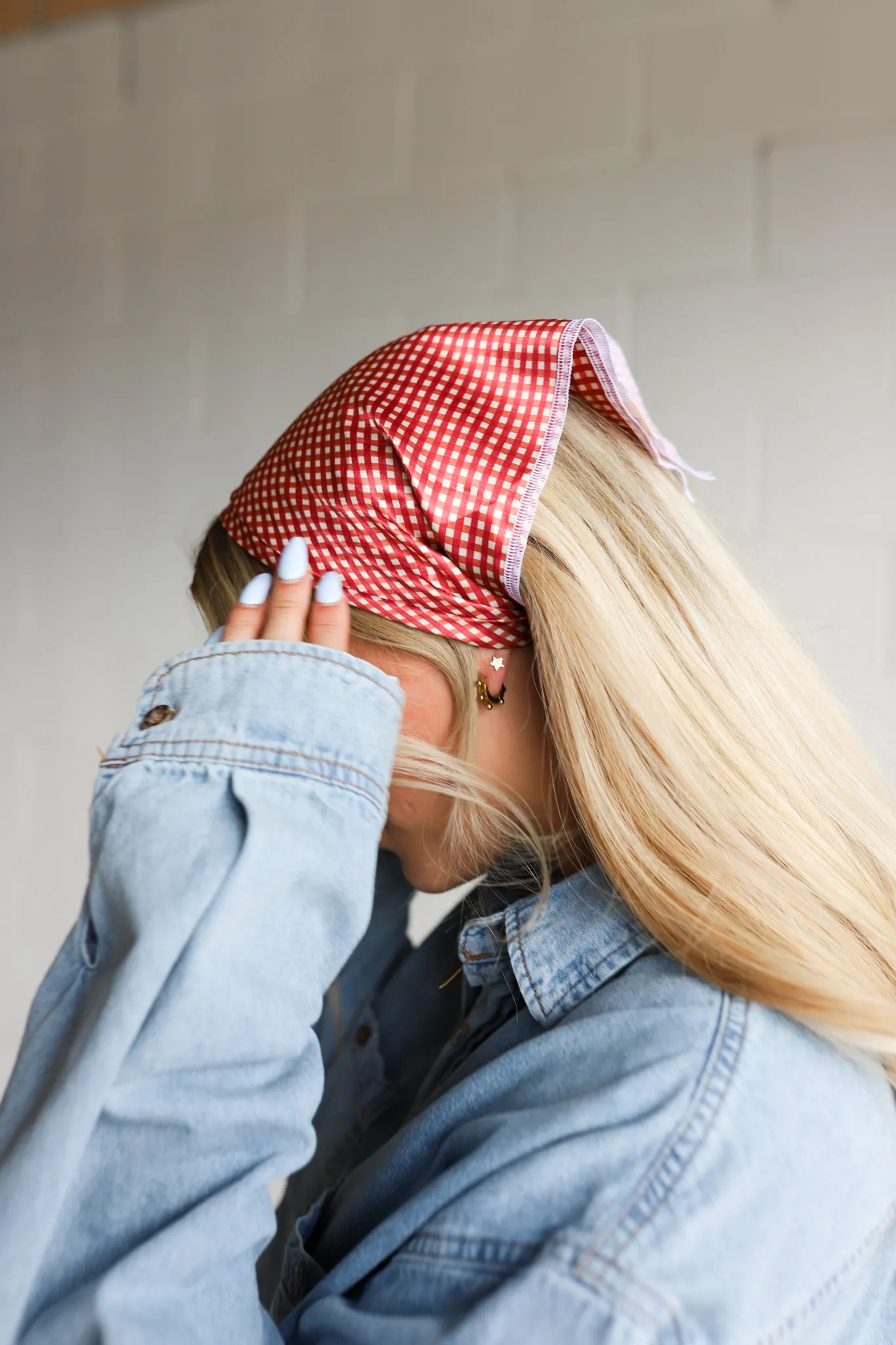 RED PLAID BANDANA
