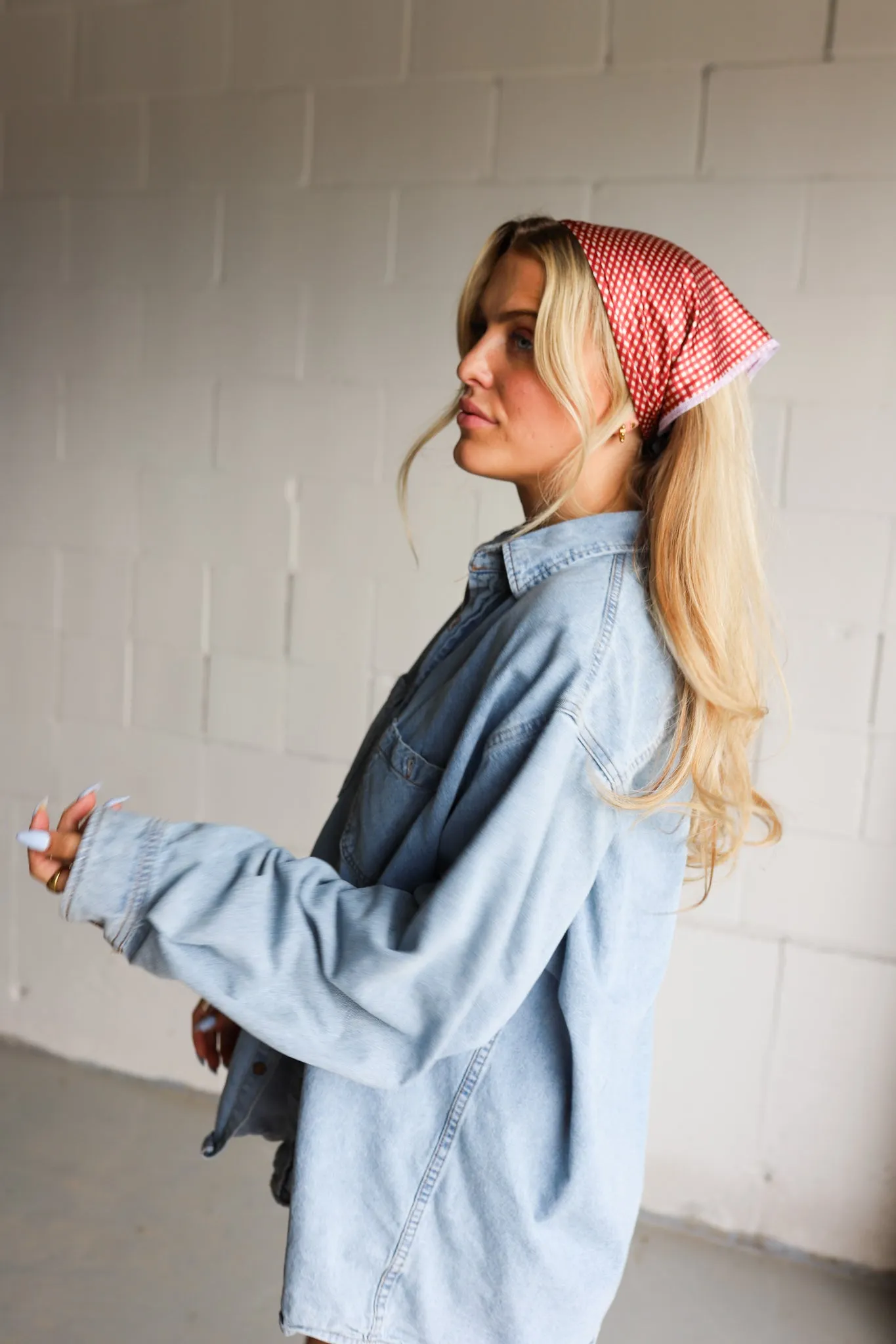 RED PLAID BANDANA