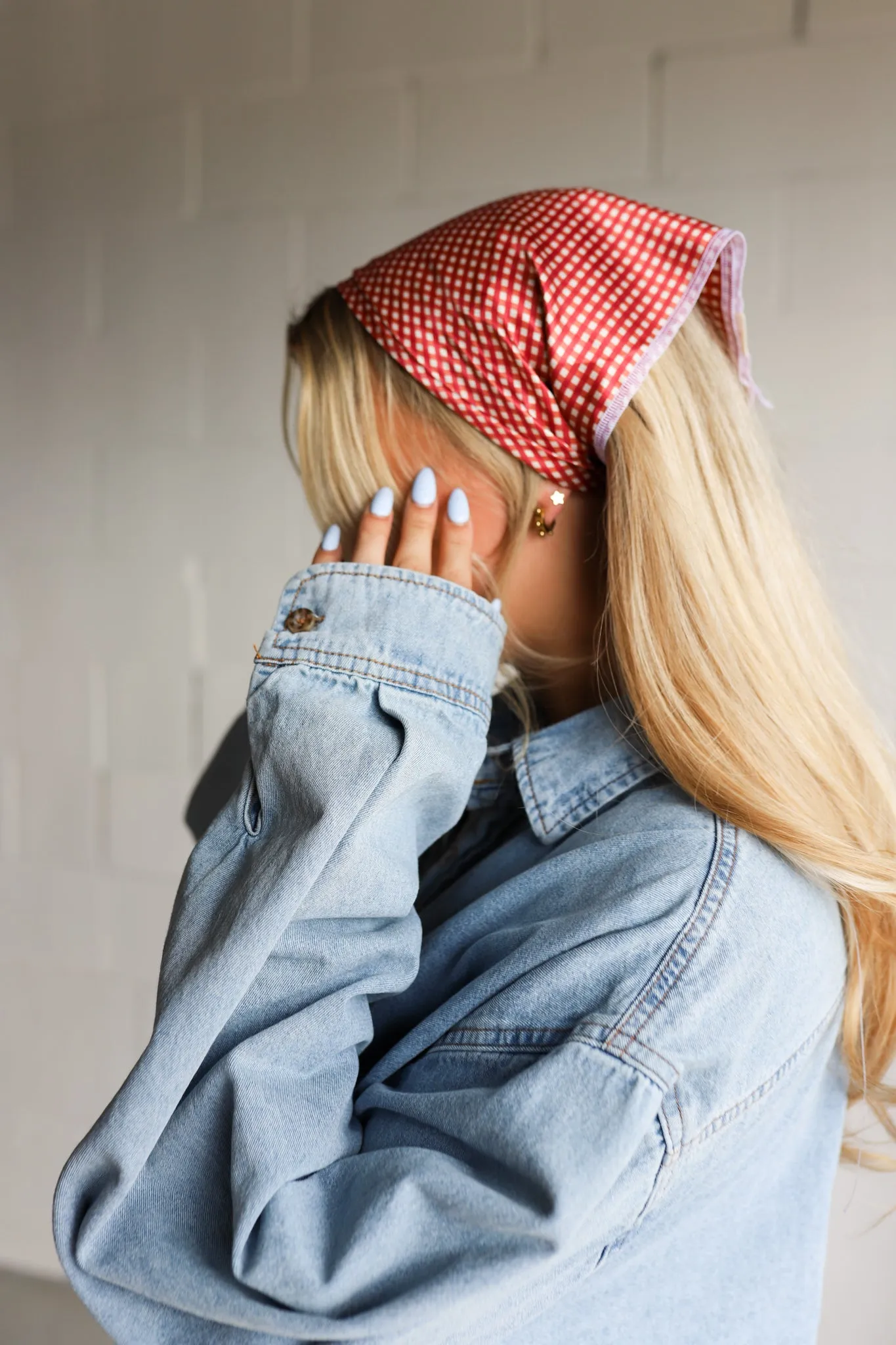 RED PLAID BANDANA