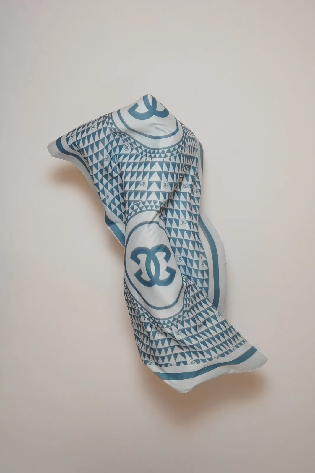 Regal Printed Satin - Blue