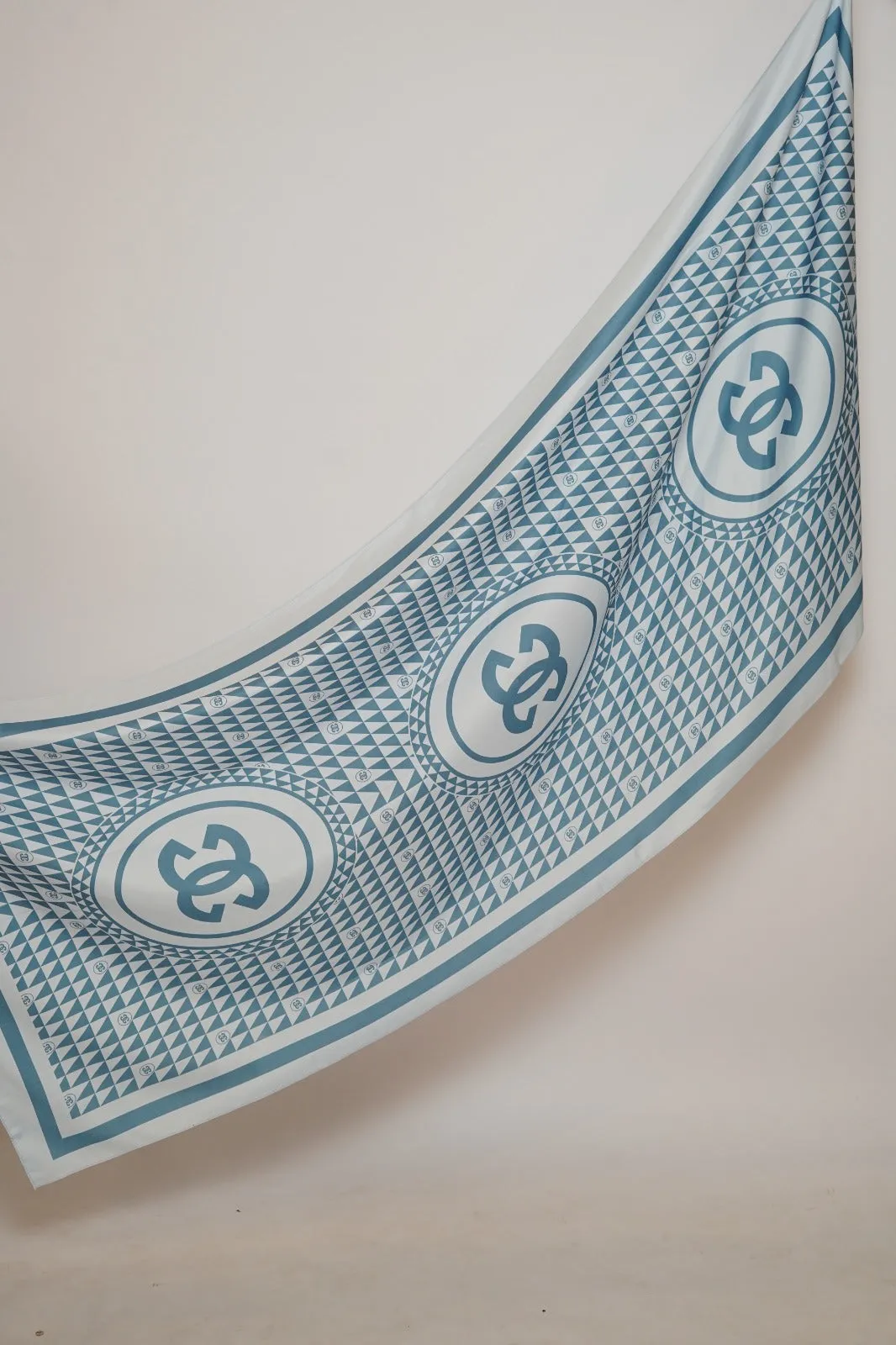 Regal Printed Satin - Blue