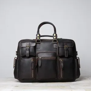 Retro Crazy Horse Leather Handbag