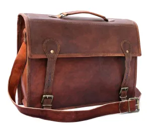 Retro Style Leather Messenger Bag