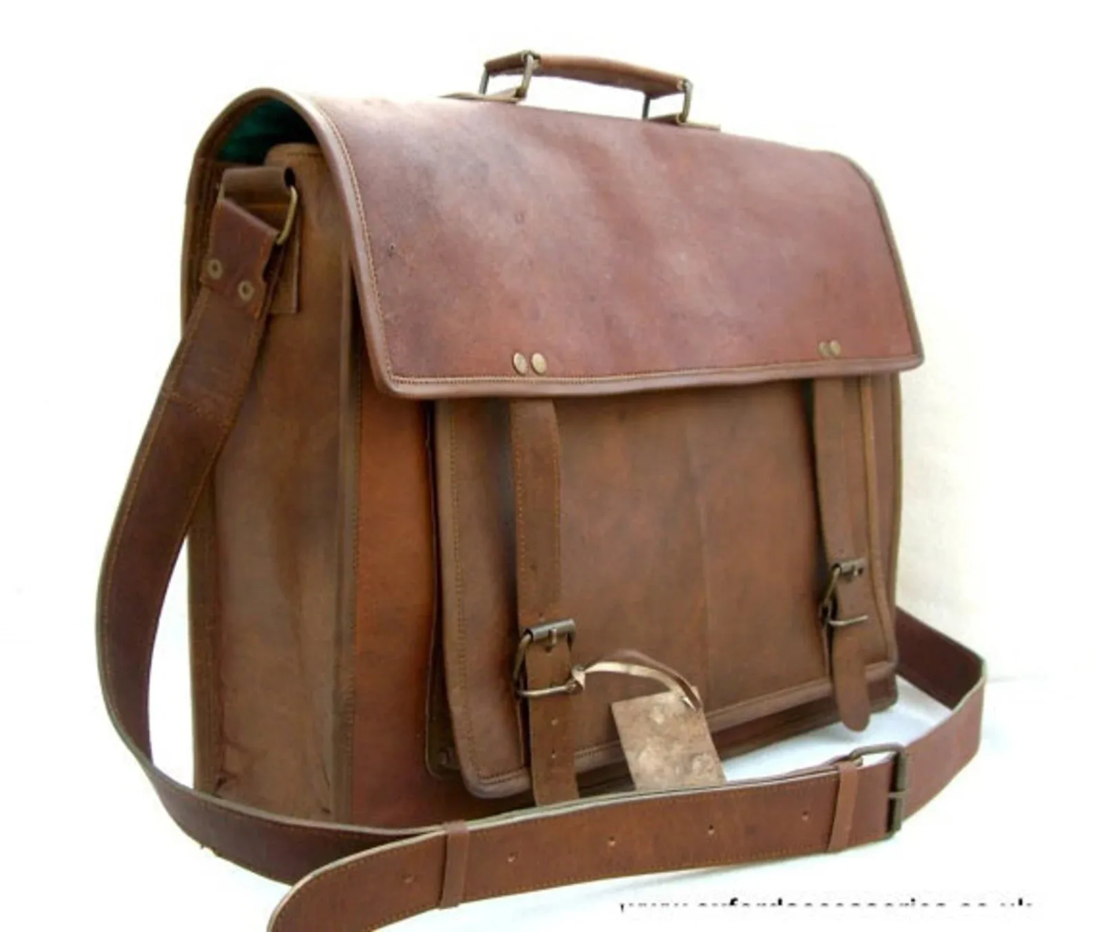 Retro Style Leather Messenger Bag