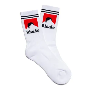 Rhude Moonlight Sock 'White/Black/Red'
