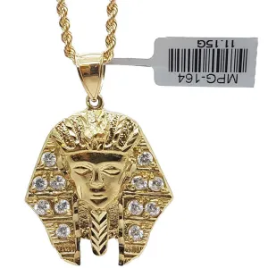 Rope Chain 2.5MM 10K With Ramesse en OR 10K MNG-139