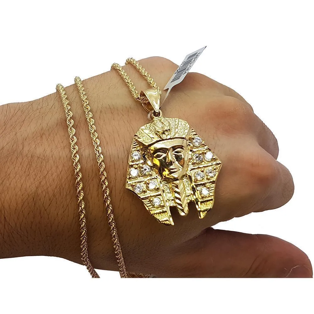 Rope Chain 2.5MM 10K With Ramesse en OR 10K MNG-139