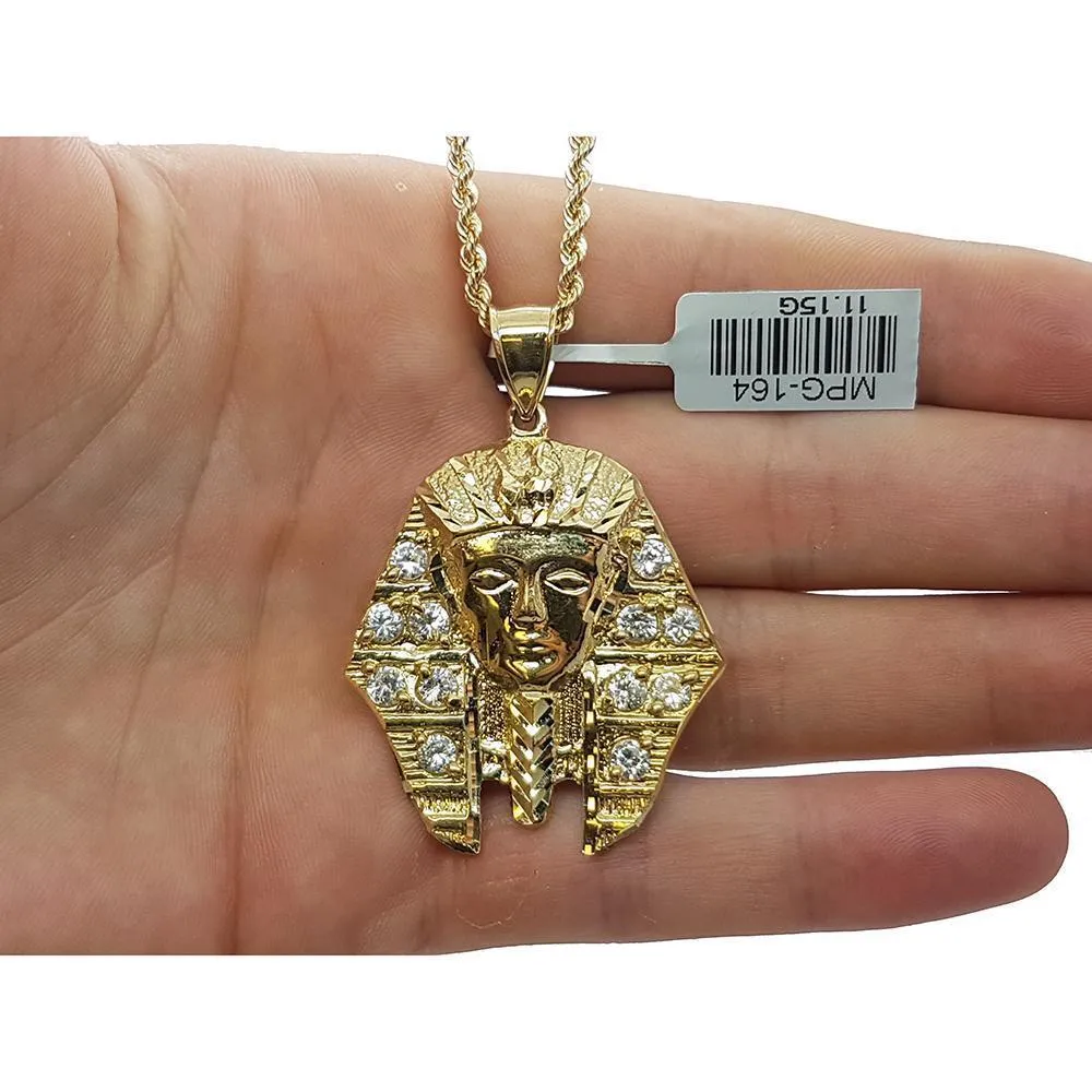 Rope Chain 2.5MM 10K With Ramesse en OR 10K MNG-139
