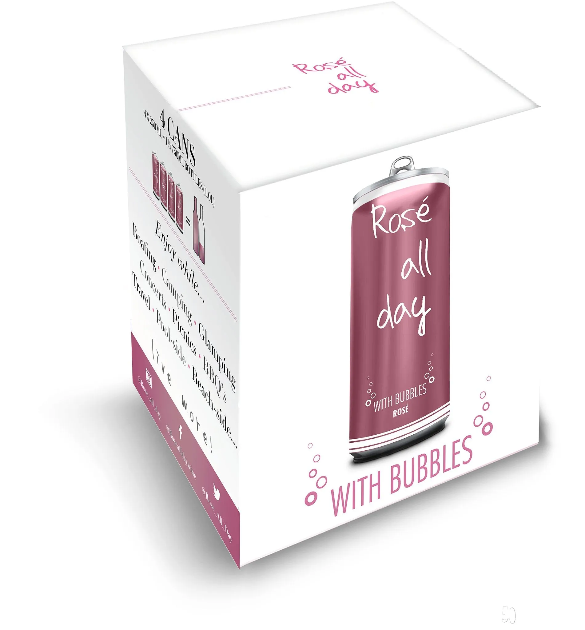 Rosé All Day with Bubbly 24ct in 250ml Cans