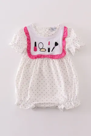 Rose Makeup Embroidery Girl Bubble