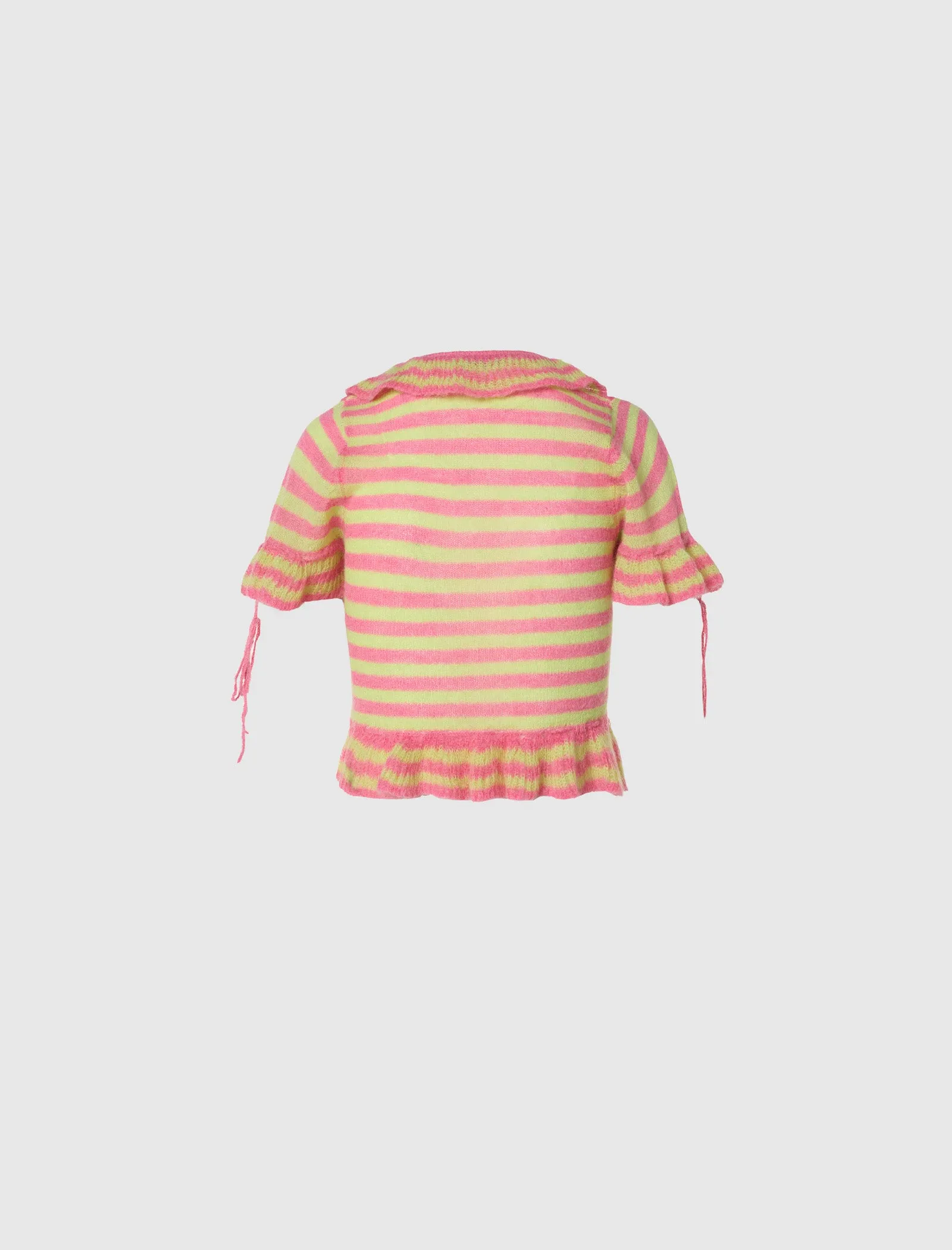 RUFFLE CARDIGAN