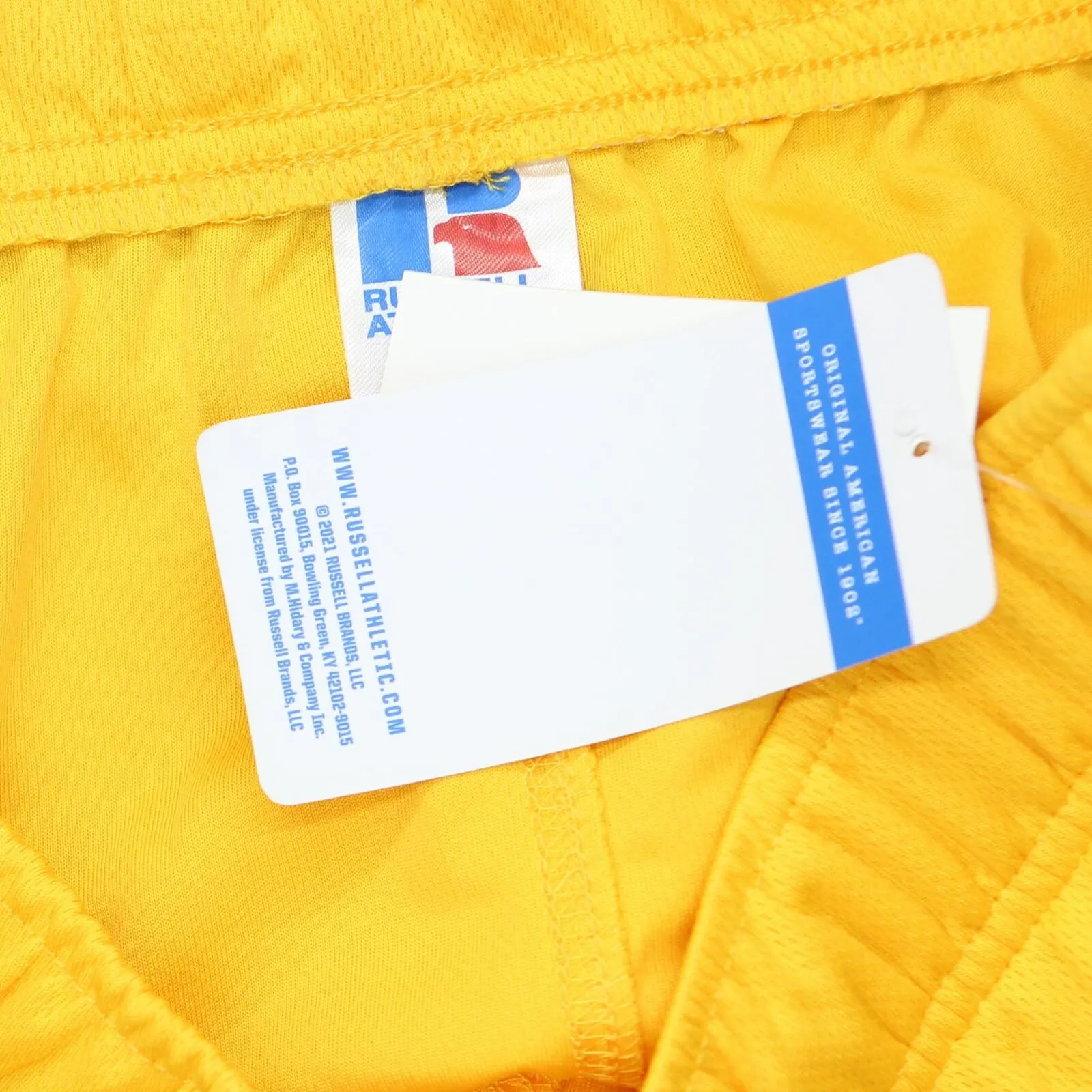 Russell Athletic Men's Mesh Performance 9" Shorts Saffron Gold Yellow XL