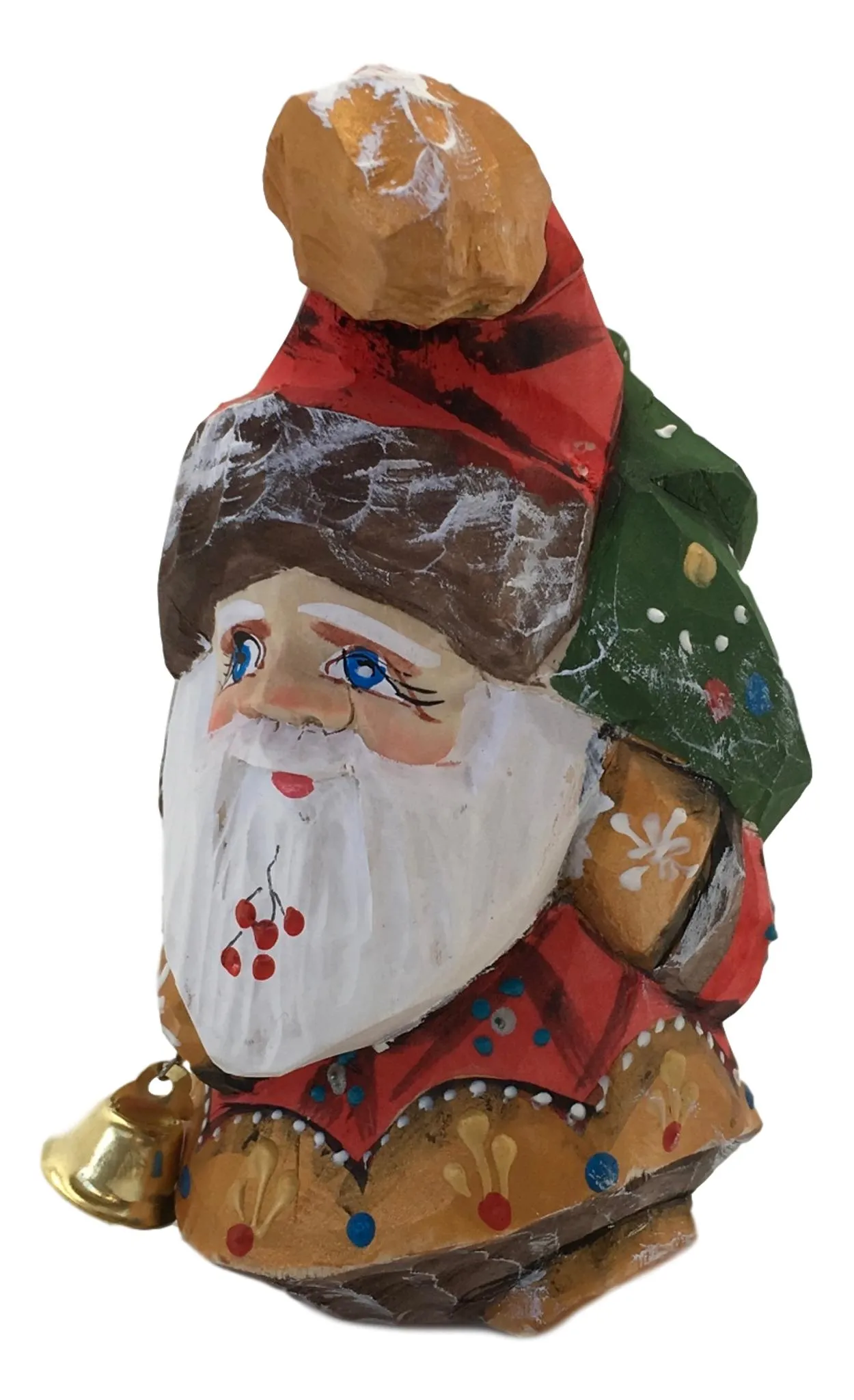 Russian Santa Unique Shape with Christmas Tree