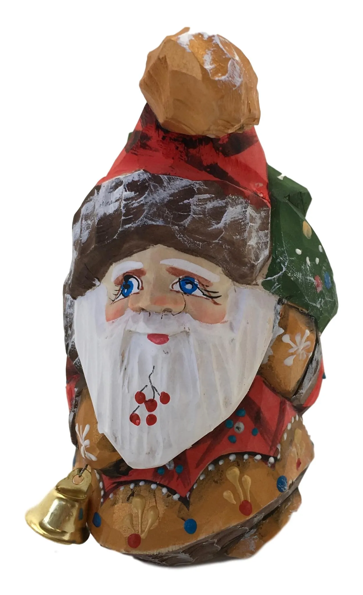 Russian Santa Unique Shape with Christmas Tree