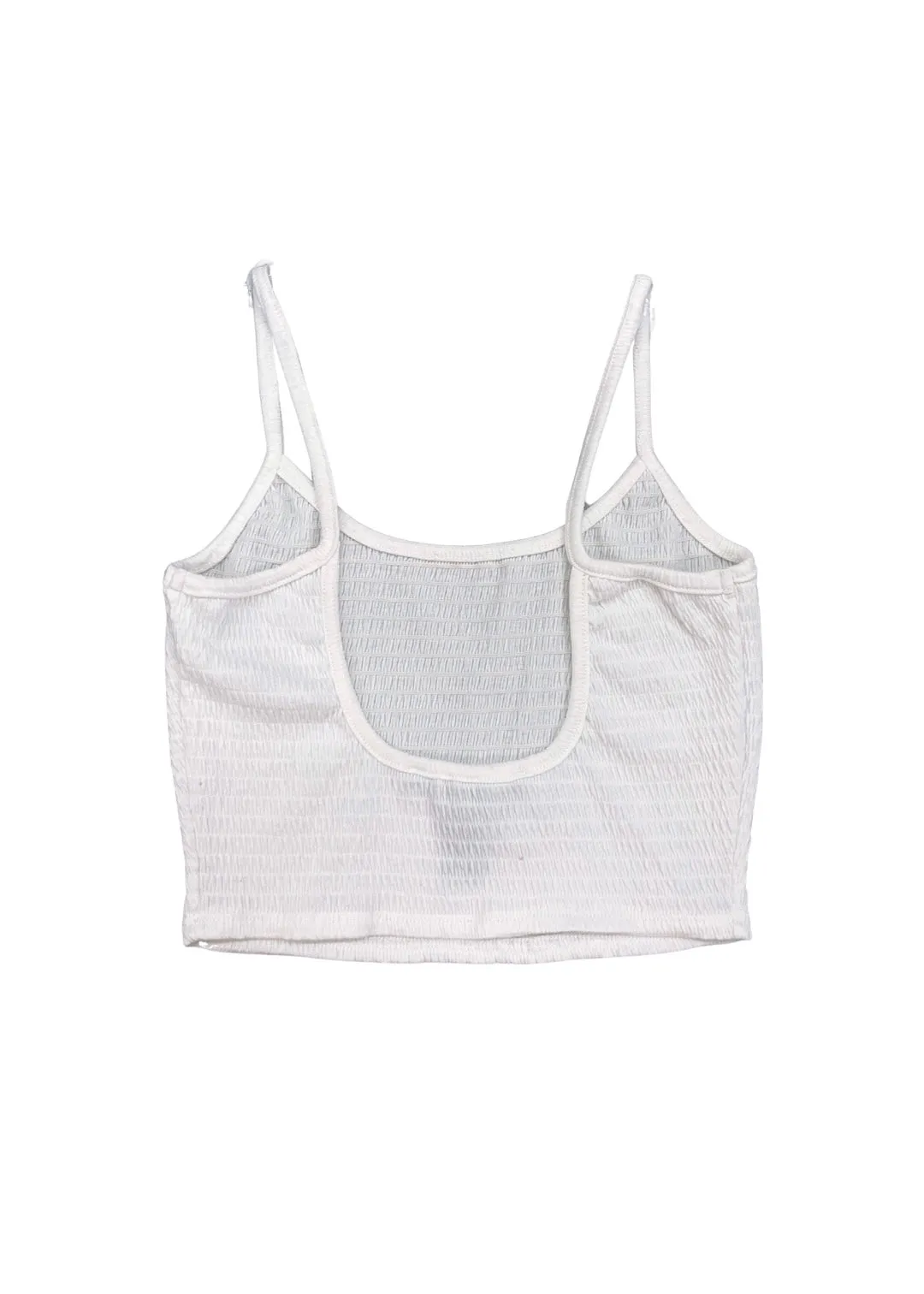 Ruth Smocked Cami Top - White