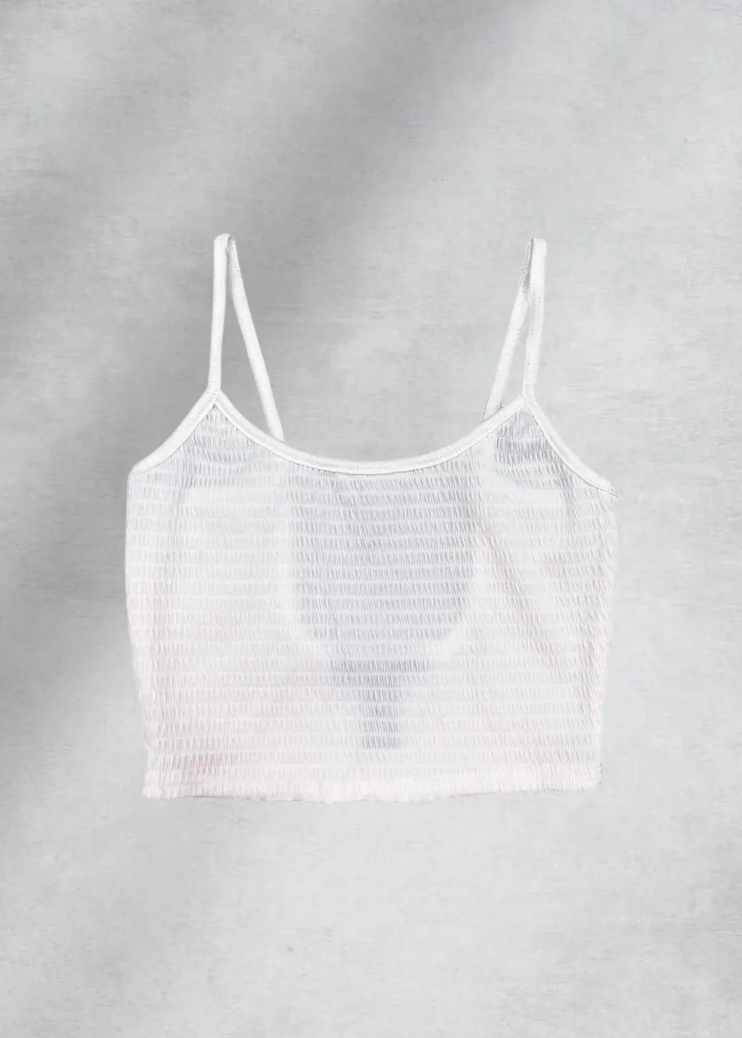 Ruth Smocked Cami Top - White