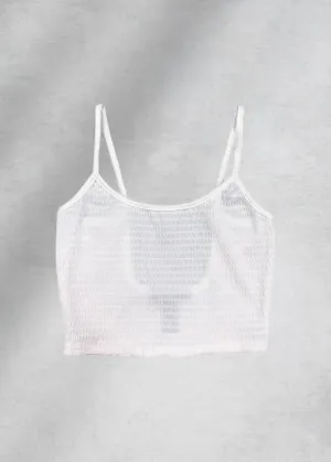Ruth Smocked Cami Top - White