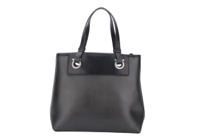SALVATORE FERRAGAMO TOTE (AU-21 9355) BLACK PVC & LEATHER, NO DUST COVER & BOX
