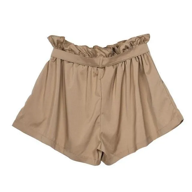 Sashed Solid Shorts
