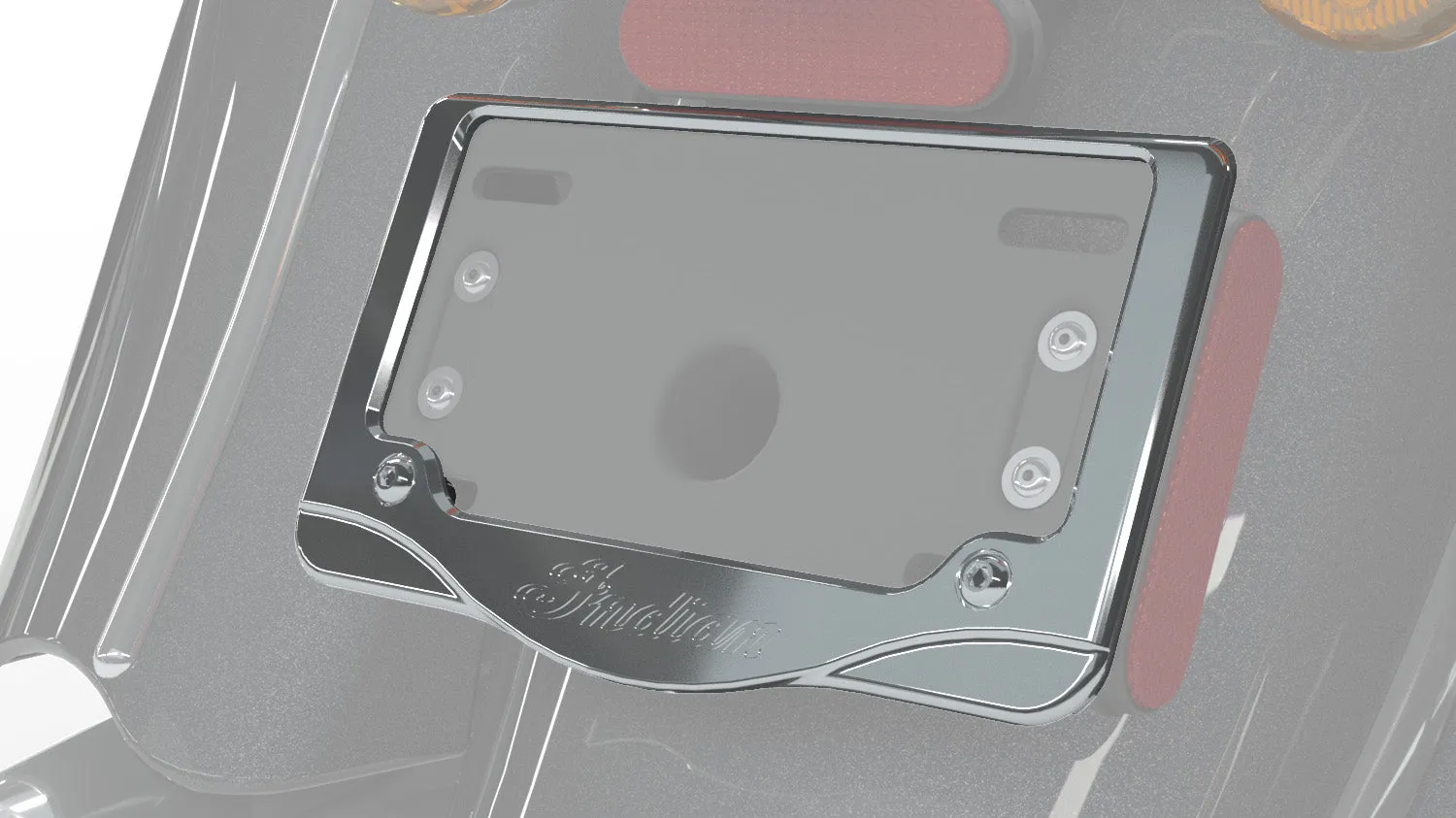 Script License Plate Frame, Chrome - 2882863-156