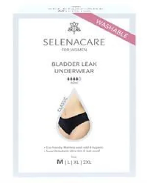 Selenacare | Bladder Leak undies CLASSIC Black Size M | 1 box
