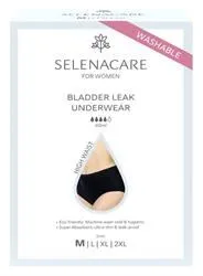 Selenacare | Bladder Leak Undies High Waist Black Size M | 1 box