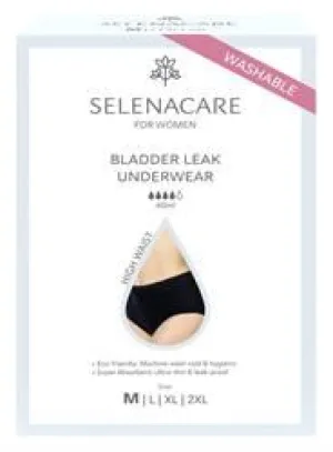 Selenacare | Bladder Leak Undies High Waist Black Size M | 1 box