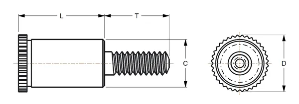 Self-Clinching Standoff, Male, Stainless Steel, Passivated, Metric, M3.5x0.6 x 10, 100 Pack