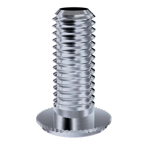 Self-Clinching Stud, Concealed Head, 2024-T4 Aluminum, M3x0.5 x 12, Sheet Thick.: 1.6, 100 Pack