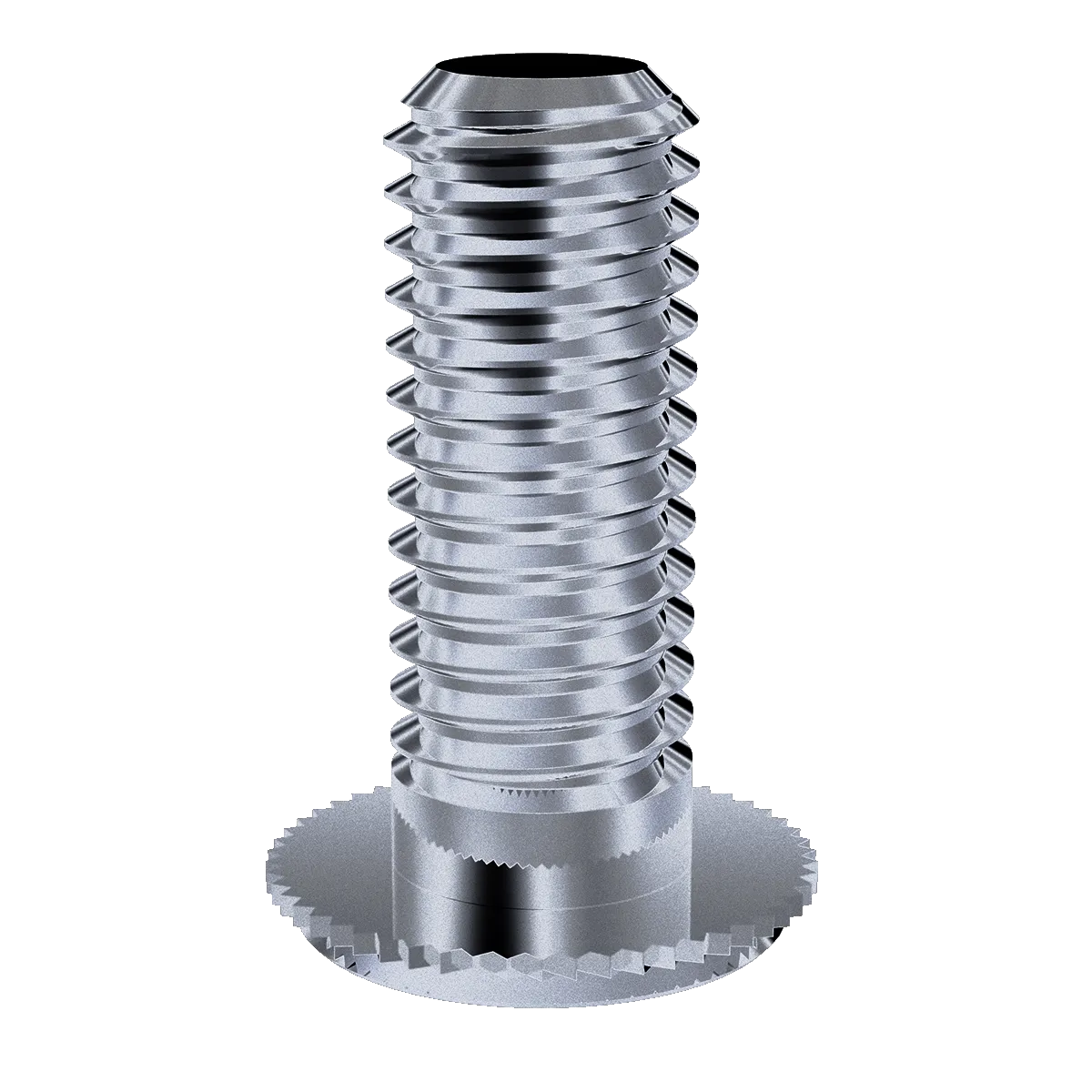 Self-Clinching Stud, Concealed Head, 2024-T4 Aluminum, M3x0.5 x 12, Sheet Thick.: 1.6, 100 Pack