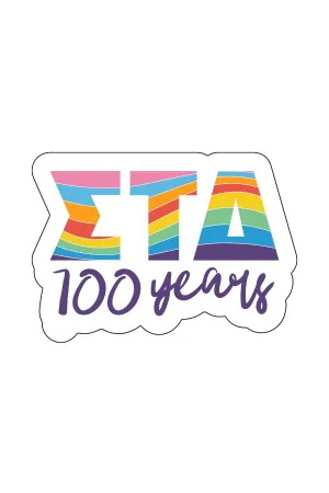 Sigma Tau Delta 100 Years Pride Sticker