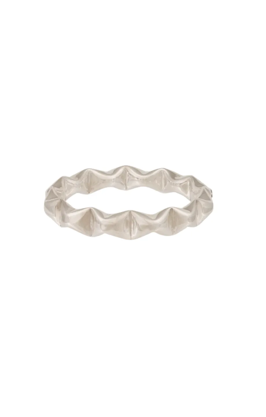 Silver Moki Bracelet with Curves