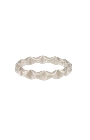 Silver Moki Bracelet with Curves