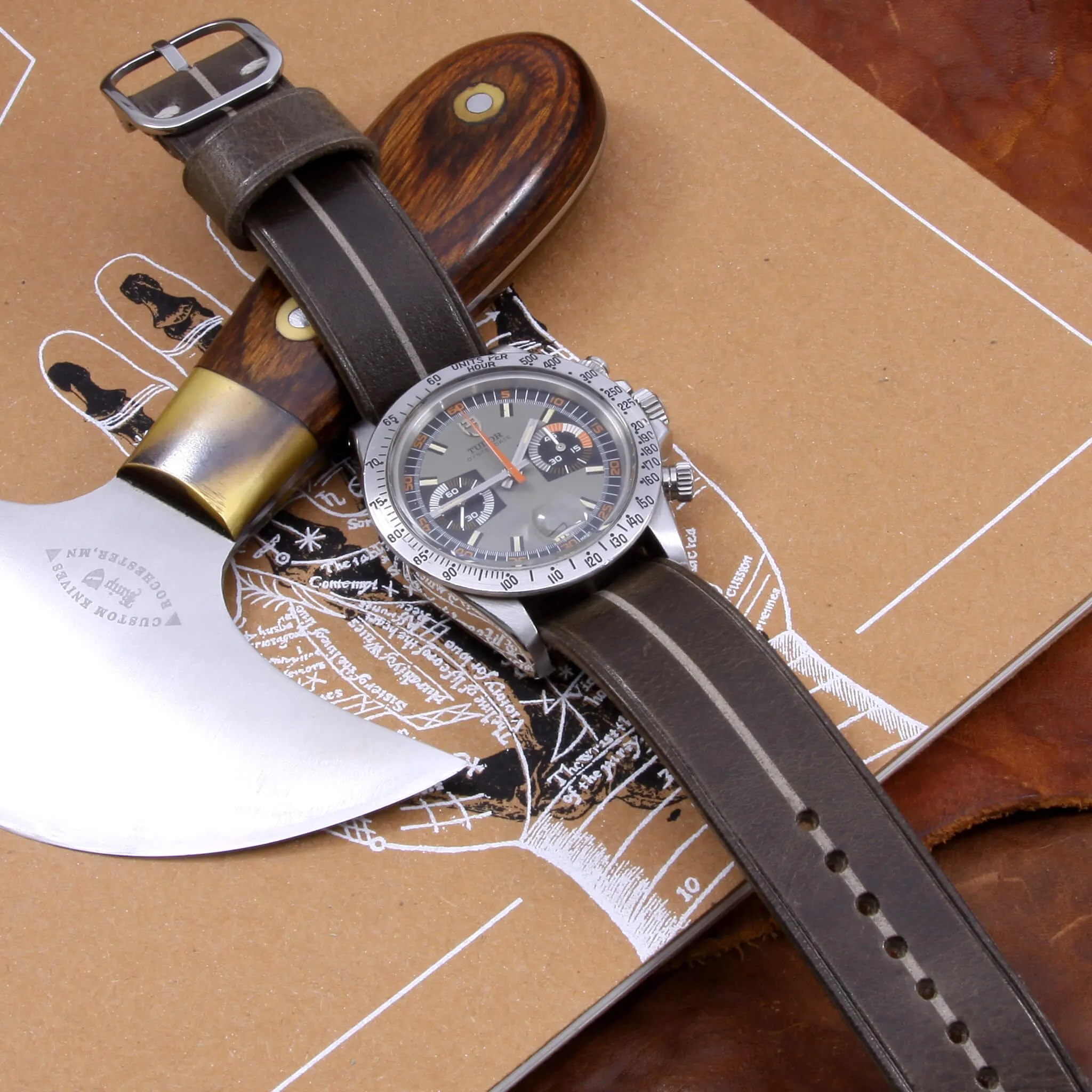 Single Pass Leather Watch Strap, Garrison | Douglas 116