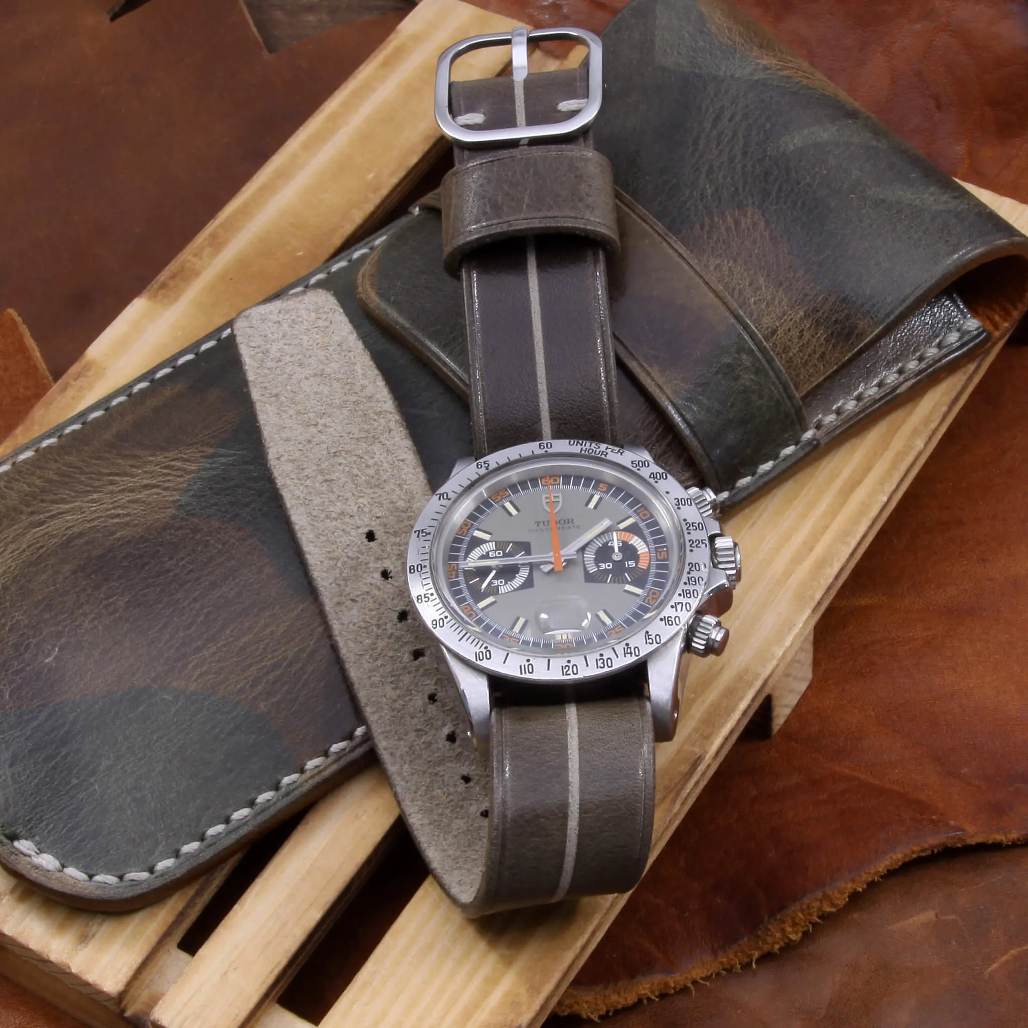Single Pass Leather Watch Strap, Garrison | Douglas 116