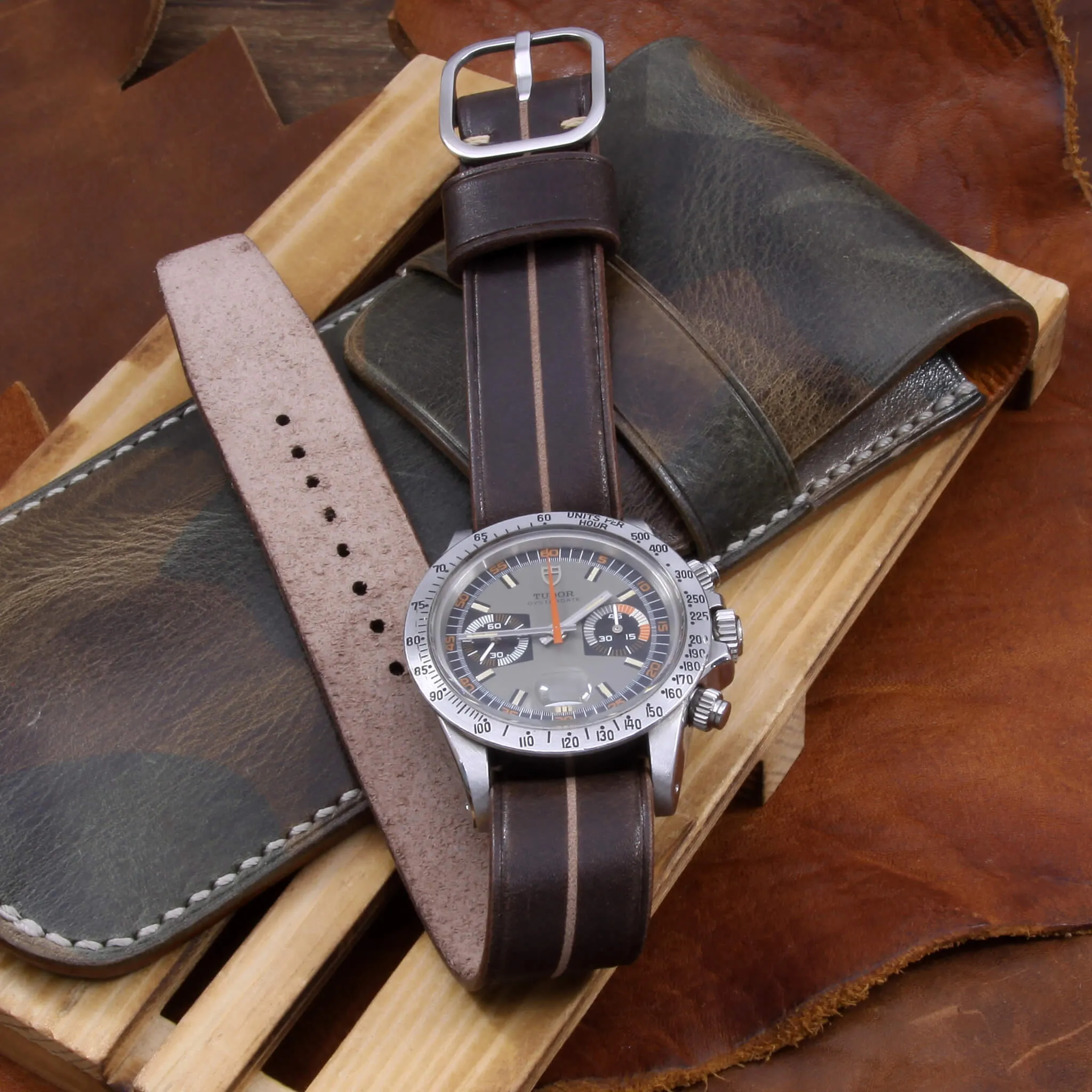 Single Pass Leather Watch Strap, Garrison |  Sequoia 106