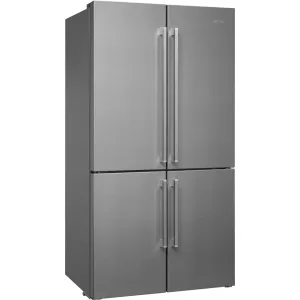 Smeg 610 Litre Stainless Steel 4 Door Side By Side Fridge FQ60XP1