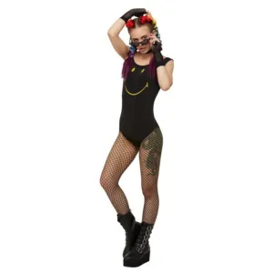 Smiley Bodysuit, Black