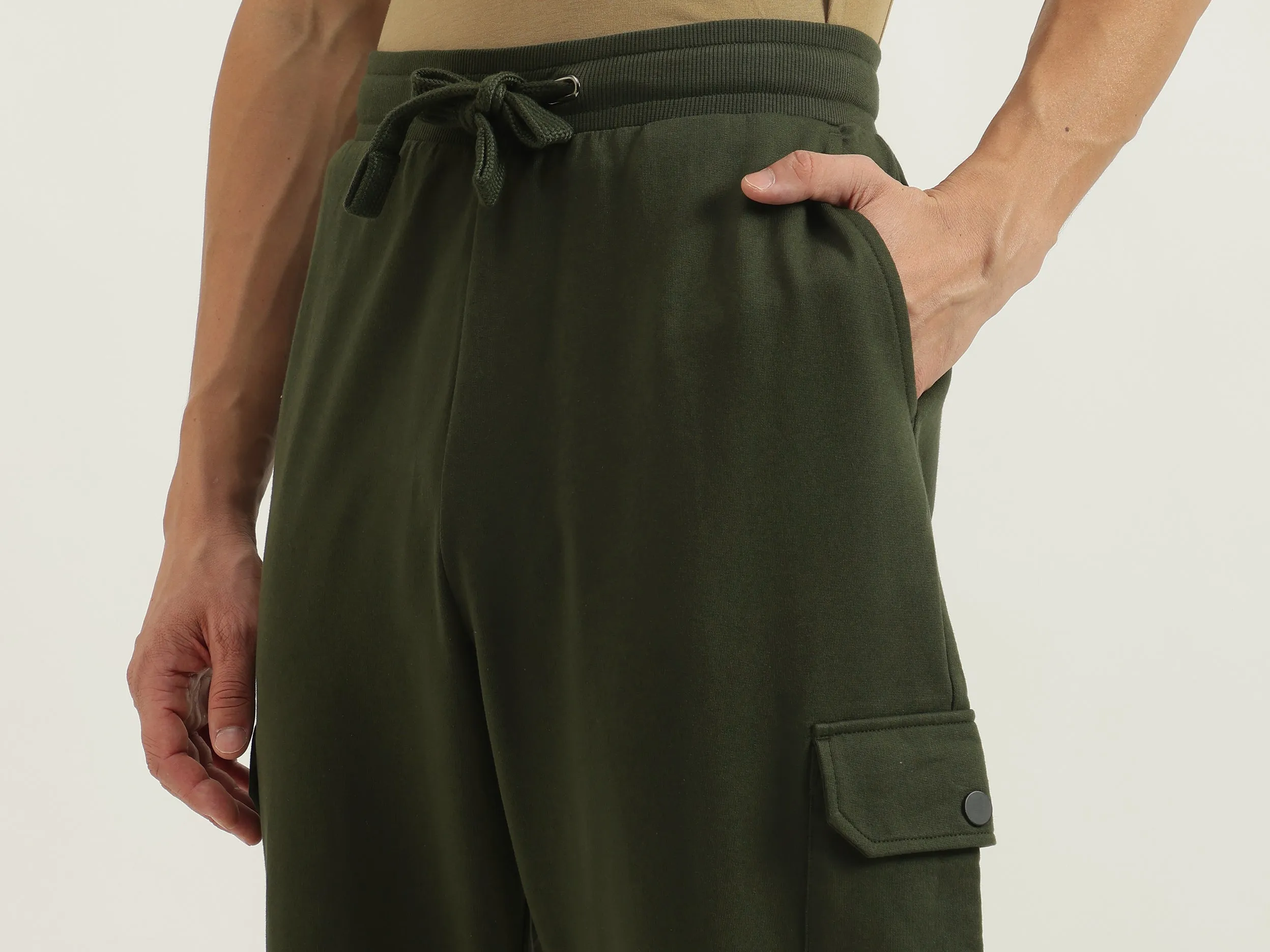 Solid Baggy Fit Track Pants