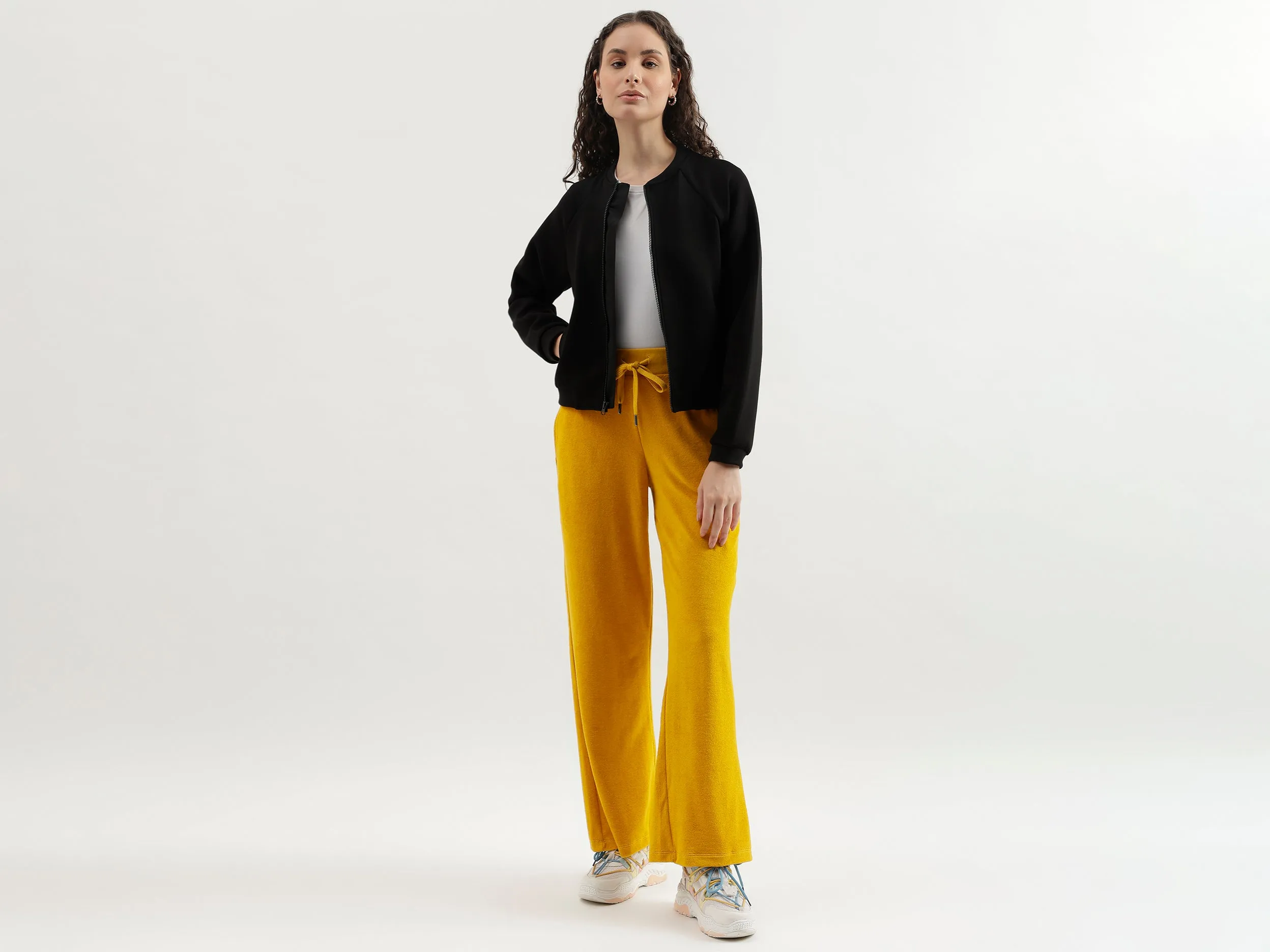 Solid Coloured Wide Leg Joggers