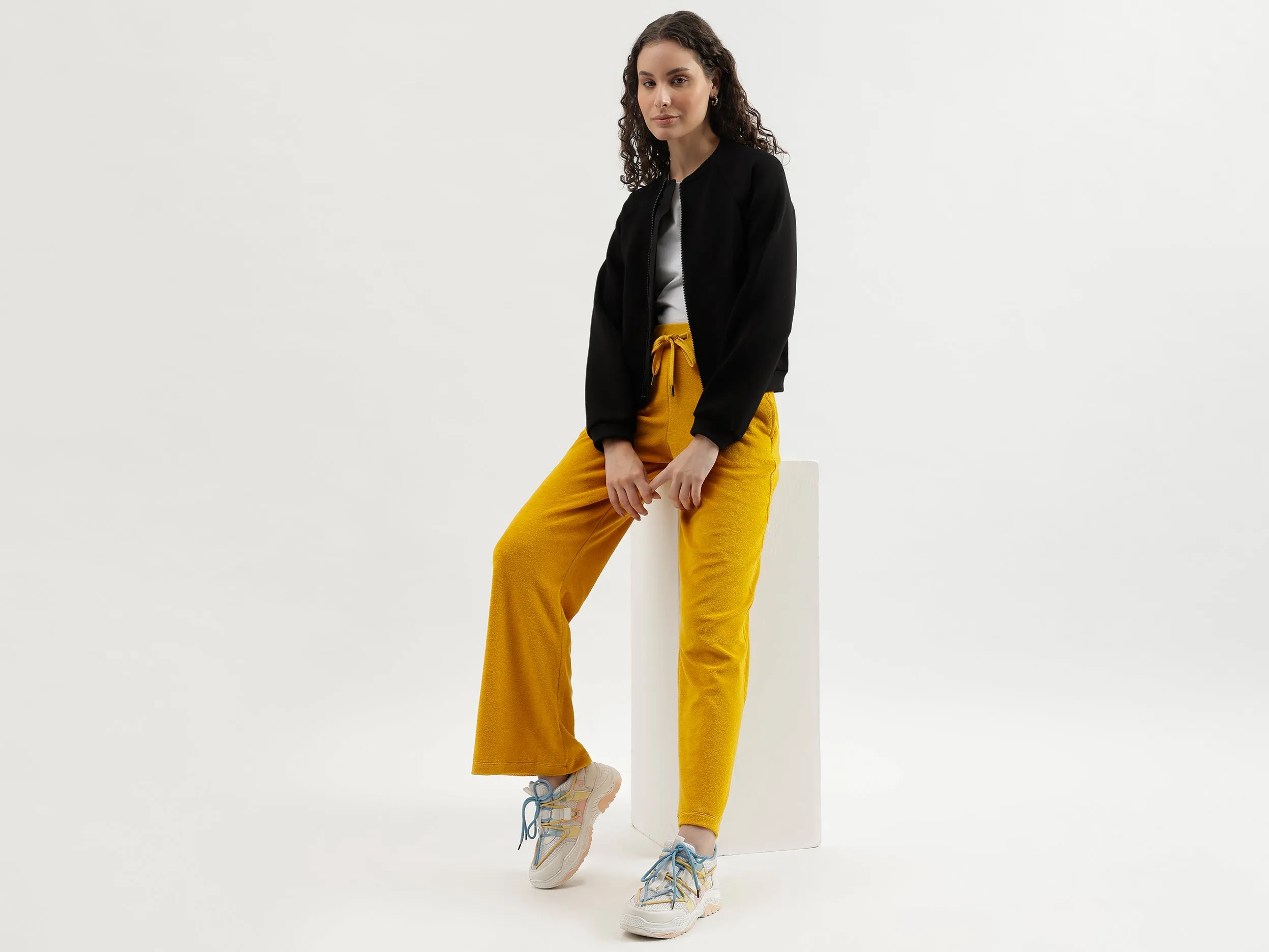 Solid Coloured Wide Leg Joggers
