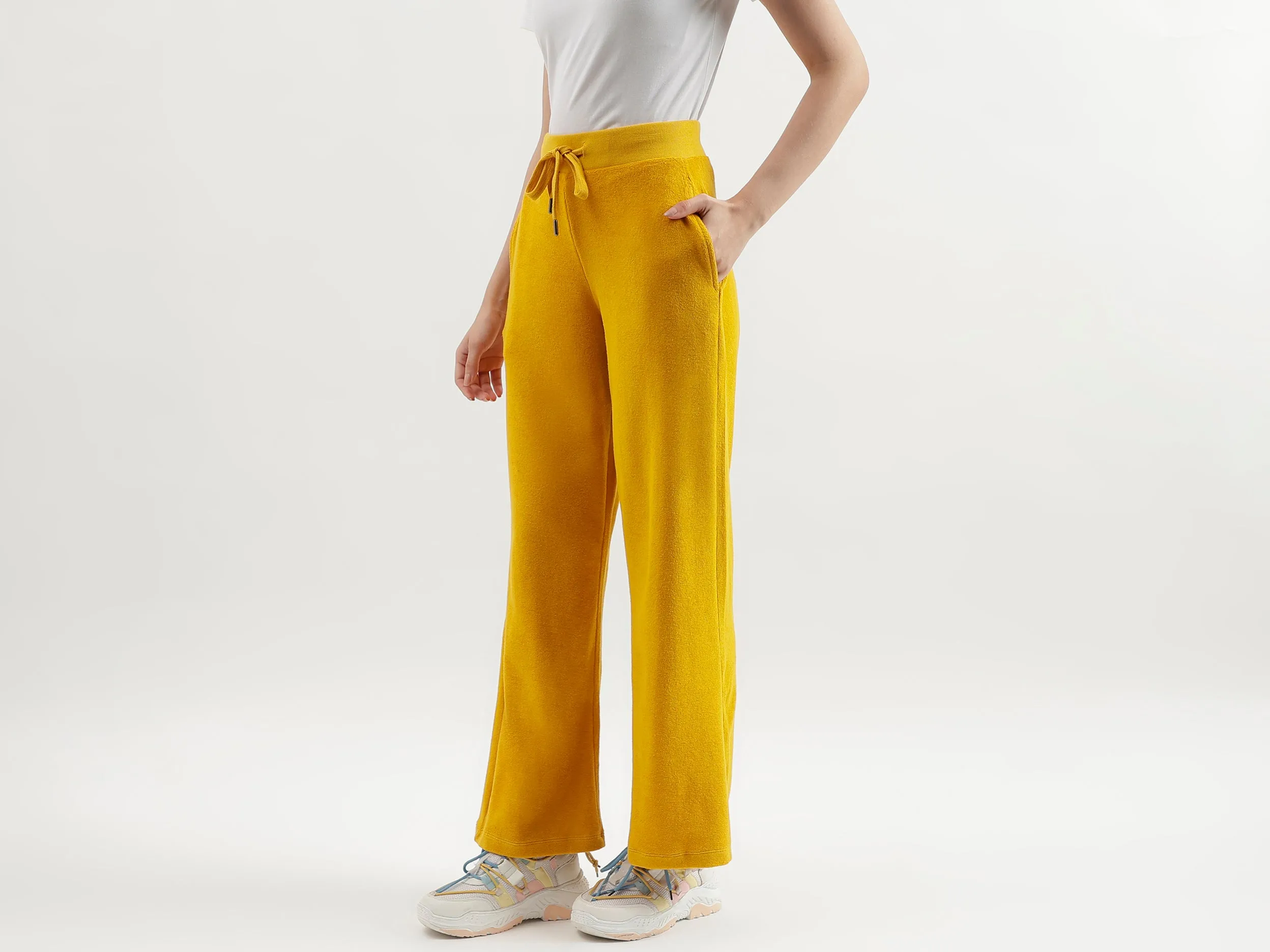 Solid Coloured Wide Leg Joggers