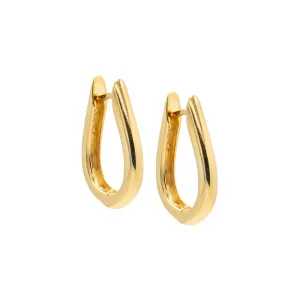 Solid Unique Shape Huggie Earring