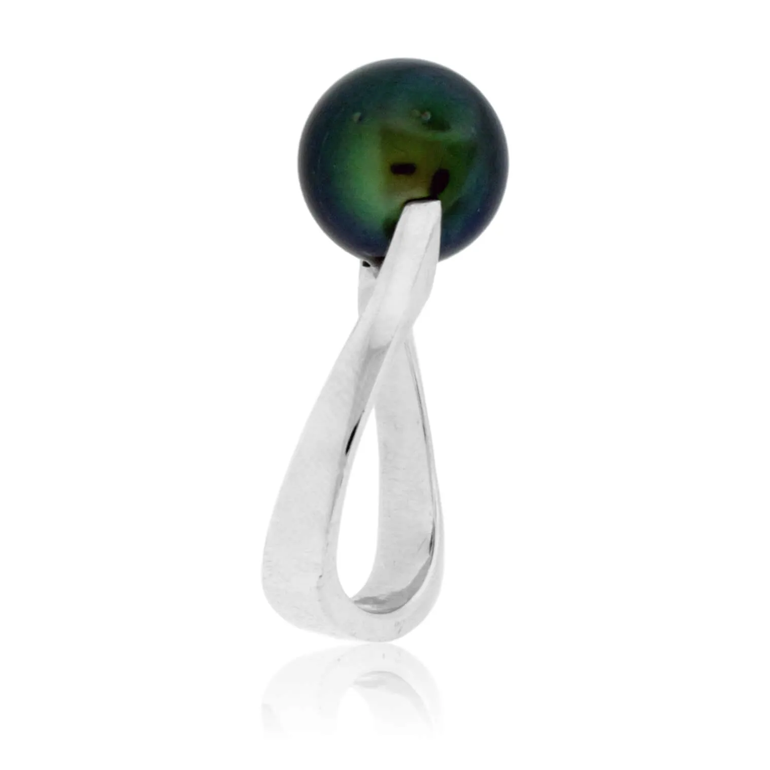 Solitaire Tahitian Pearl Unique Shape Style Ring