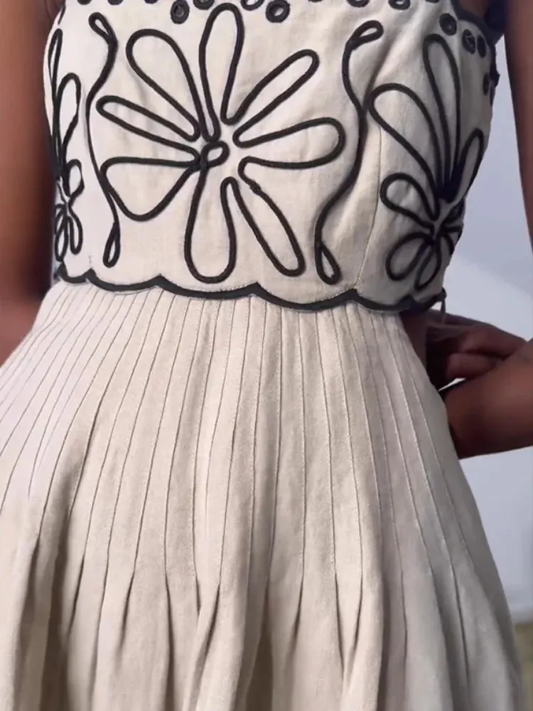 Spaghetti Strap Maxi Dress - Causal Backless