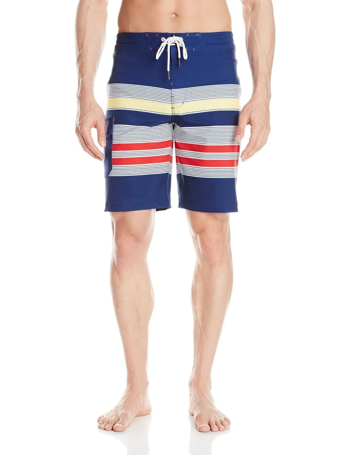 Sperry Top-Sider Mens Navy Sea Port Stripe Boardshorts Size 32
